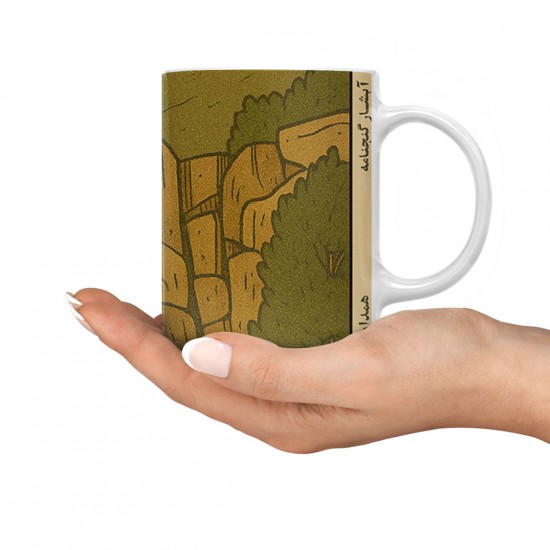 ماگ طرح کارت آبشار گنج نامه همدان