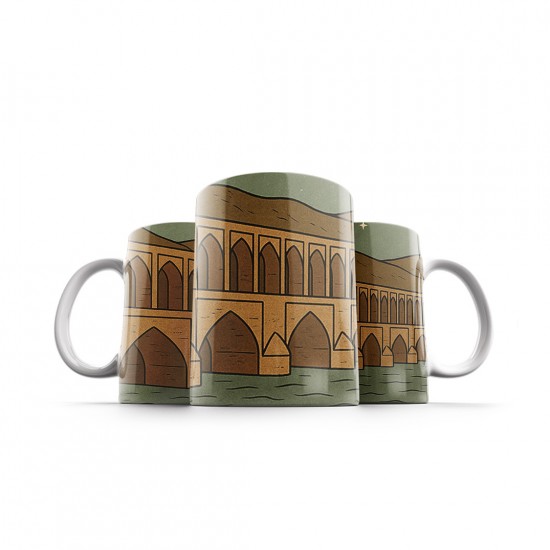 ماگ طرح کارت سی و سه پل اصفهان