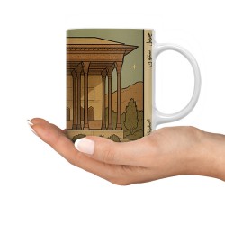 ماگ طرح کارت کاخ چهل ستون اصفهان