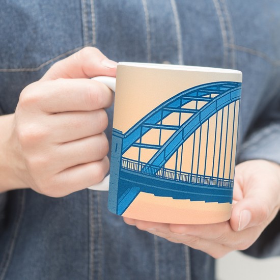 ماگ طرح کارت پل سفید اهواز