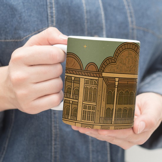 ماگ طرح کارت  باغ ارم شیراز