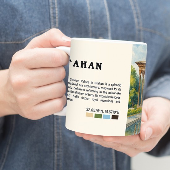 ماگ طرح کاخ چهل ستون اصفهان