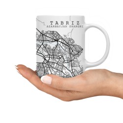 ماگ طرح نقشه شهر تبریز