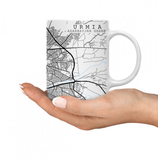 ماگ طرح نقشه شهر ارومیه