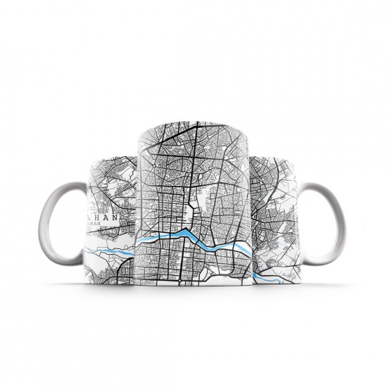 ماگ طرح نقشه شهر اصفهان