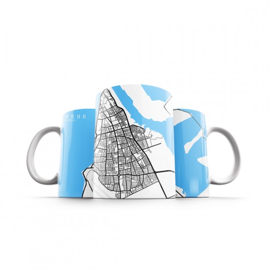 ماگ طرح نقشه شهر بوشهر