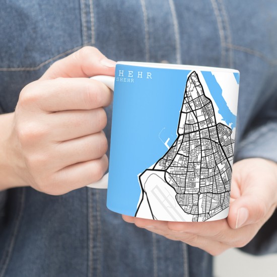 ماگ طرح نقشه شهر بوشهر