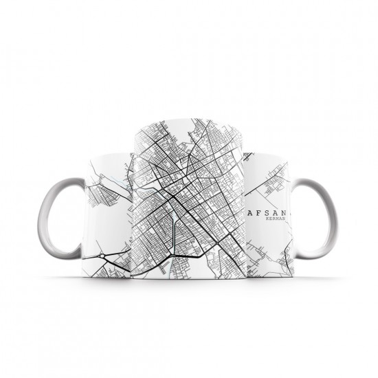 ماگ طرح نقشه شهر رفسنجان