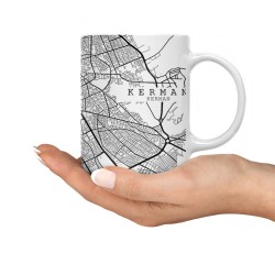 ماگ طرح نقشه شهر کرمان