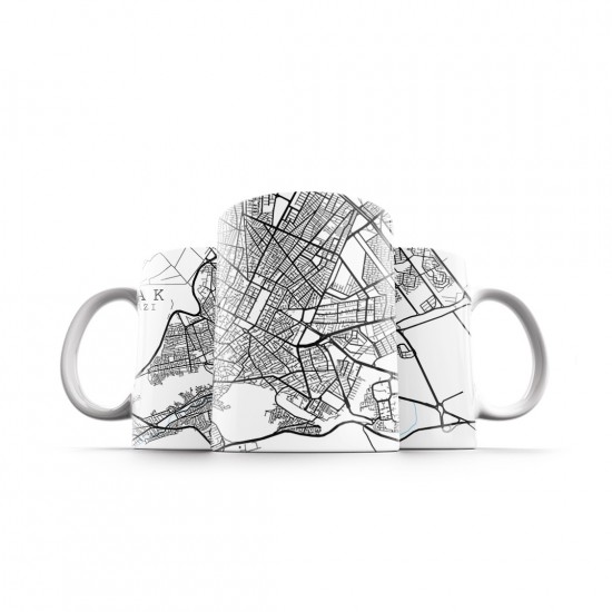 ماگ طرح نقشه شهر اراک