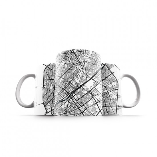 ماگ طرح نقشه شهر قم