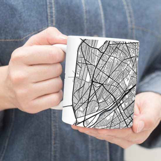 ماگ طرح نقشه شهر قم