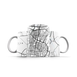 ماگ طرح نقشه شهر قزوین