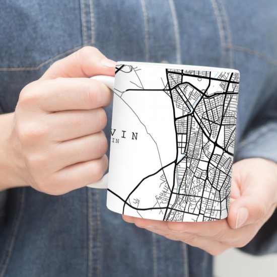 ماگ طرح نقشه شهر قزوین