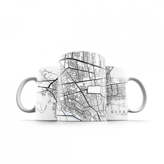 ماگ طرح نقشه شهر گرگان