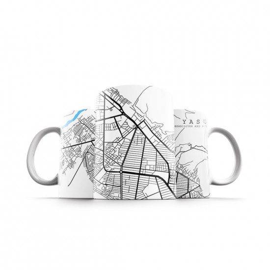 ماگ طرح نقشه شهر یاسوج