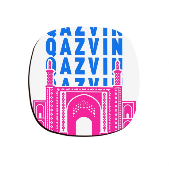 زیر لیوانی طرح نماد دروازه درب کوشک قزوین