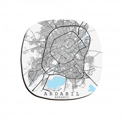 زیر لیوانی طرح نقشه شهر اردبیل