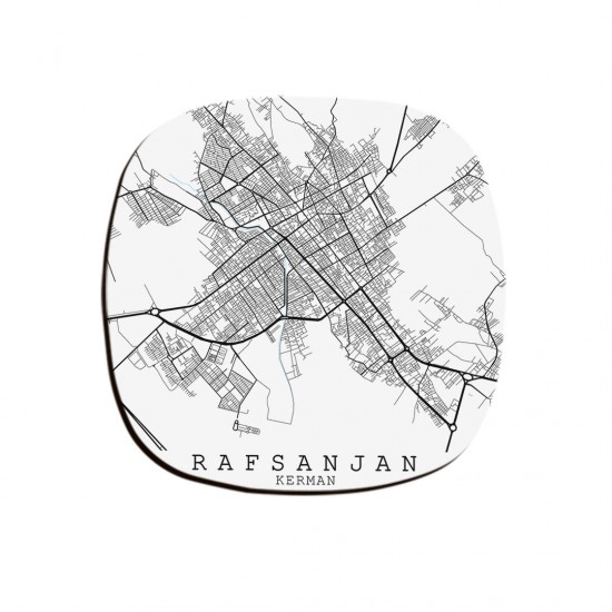 زیر لیوانی طرح نقشه شهر رفسنجان