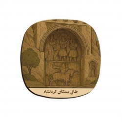 زیر لیوانی طرح کارت طاق بستان کرمانشاه