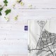 کادوپیچ پارچه‌ ای طرح نقشه شهر ایلام
