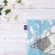 کادوپیچ پارچه‌ ای طرح نقشه شهر بوشهر