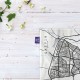 کادوپیچ پارچه‌ ای طرح نقشه شهر قزوین