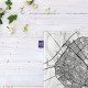 کادوپیچ پارچه‌ ای طرح نقشه شهر قم