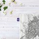 کادوپیچ پارچه‌ ای طرح نقشه شهر یزد