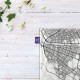 کادوپیچ پارچه‌ ای طرح نقشه شهر مشهد
