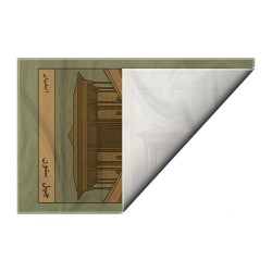 کادوپیچ پارچه‌ ای طرح کارت کاخ چهل ستون اصفهان