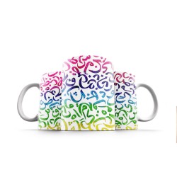 ماگ طرح رنگین کمان حروف