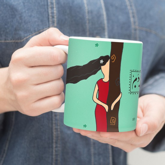 ماگ طرح  زلف بر باد مده