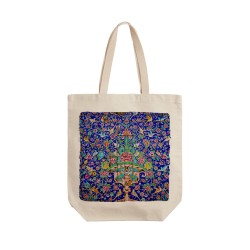 تت بگ متقال طرح کاشی گل و مرغ