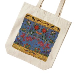 تت بگ متقال طرح گل و مرغ مینیاتوری