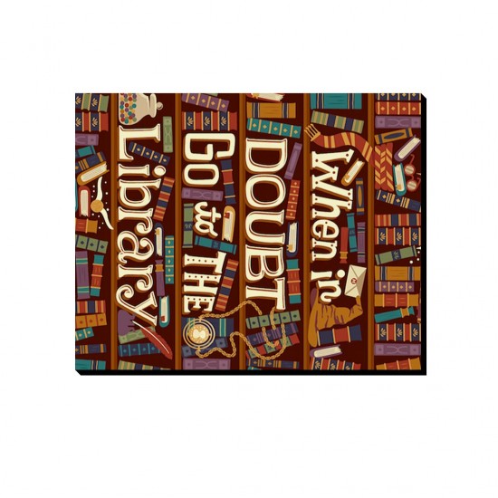 تابلو شاسی طرح کتابخانه هاگوارتز کد cfp1850