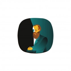 زیرلیوانی پرتره مینیمال داستایوفسکی