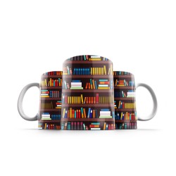 ماگ طرح کتابخونه