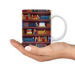 ماگ طرح کتابخونه