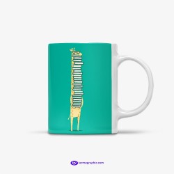 ماگ طرح زرافه کتابخون