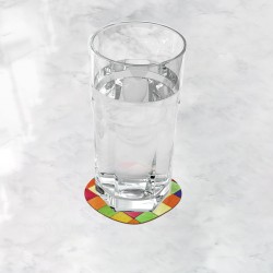 زیر لیوانی طرح چوب های رنگی