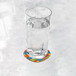 زیر لیوانی طرح لگو های رنگی