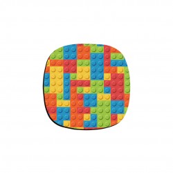 زیر لیوانی طرح لگو های رنگی