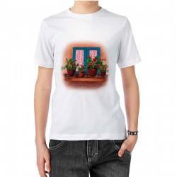 تیشرت طرح شمعدونی