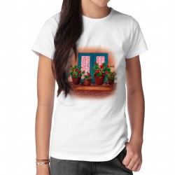 تیشرت طرح شمعدونی