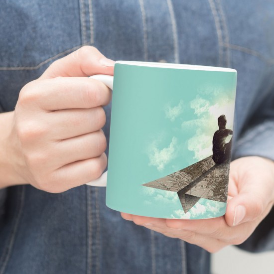 ماگ طرح موشک کاغذی