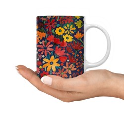ماگ طرح گل های قرمز