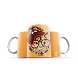 ماگ طرح گربه کلاهدار