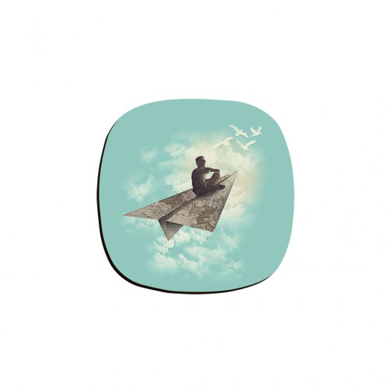 زیر لیوانی طرح موشک کاغذی