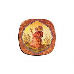 زیر لیوانی طرح مینیاتور عاشقانه